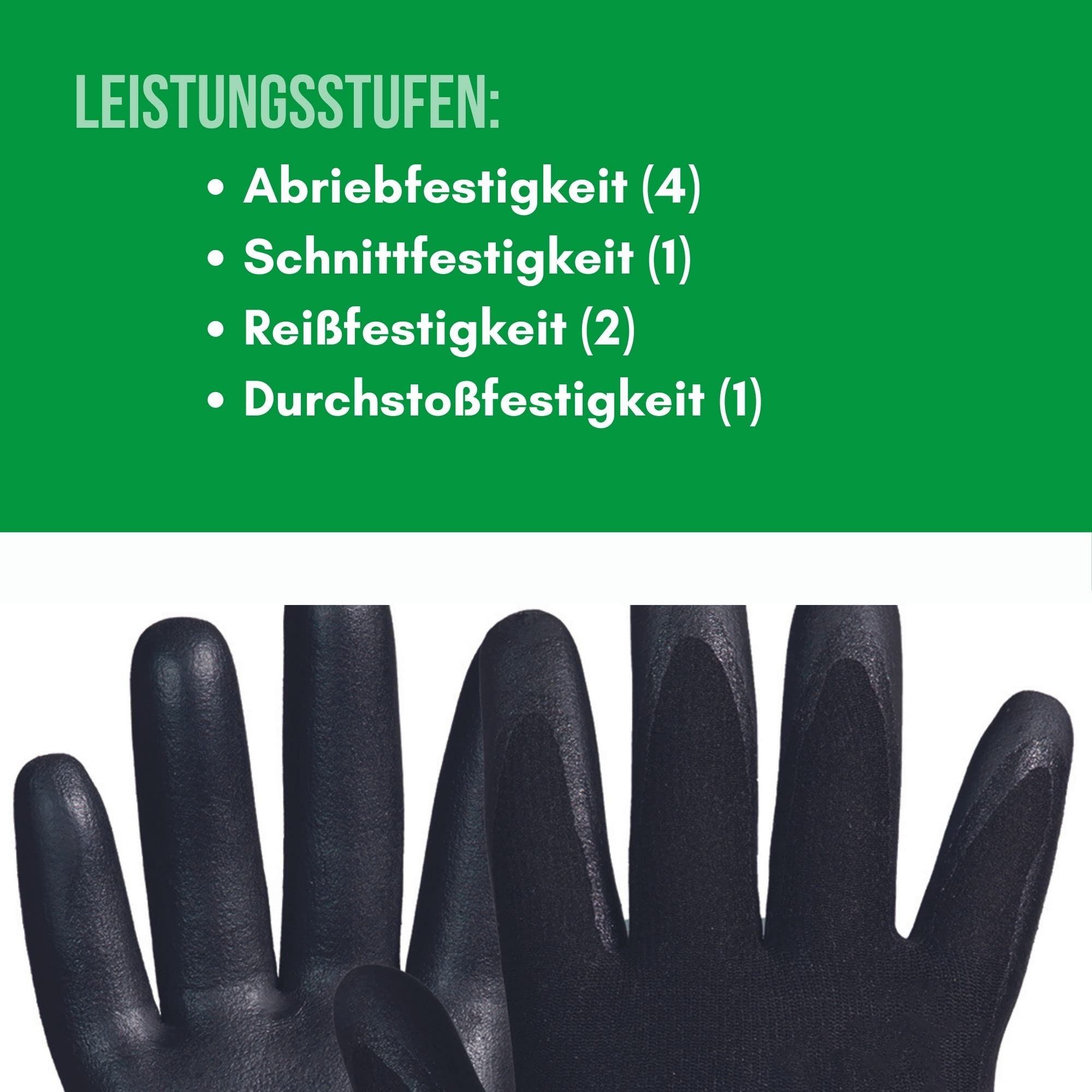 Novatool 36 pares de guantes de protección para hombre, talla 9, nailon, resistentes al aceite, EN388:2016, 4121X, guantes de trabajo, guantes de montaje, guantes de pintura, guantes de mudanza