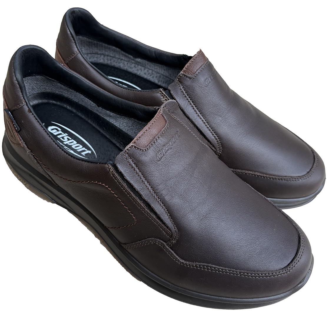 Grisport Scarpe Invernali Uomo Città Mocassini in Pelle Senza Lacci SLIPFIT Lion Impermeabili gritex Suola Antiscivolo Fondo Active