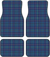 Car Mats Set of 4 Citadel Military Academy Tartan Floor Mats for Cars Universal Front Rear Vehicle Rugs Auto Accessories for Truck Sedan
