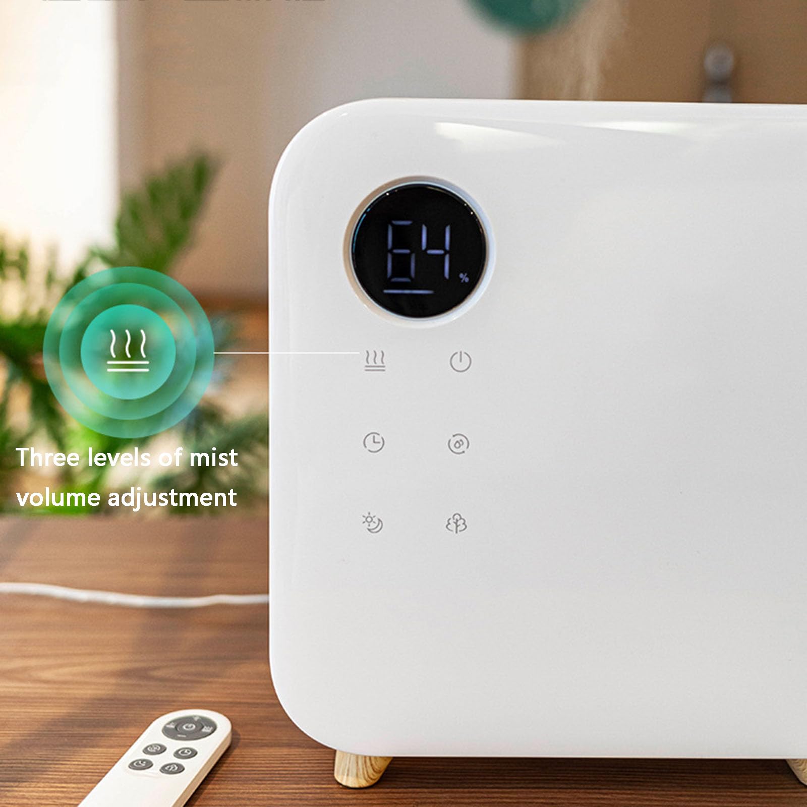 Humidificadores para Habitaciones Grandes, Humidificador Ultrasónico De 5,5 L con Vapor Frío Y Llenado Superior, Máquina De Aroma Inteligente, con Control Remoto, Temporizador De Soporte