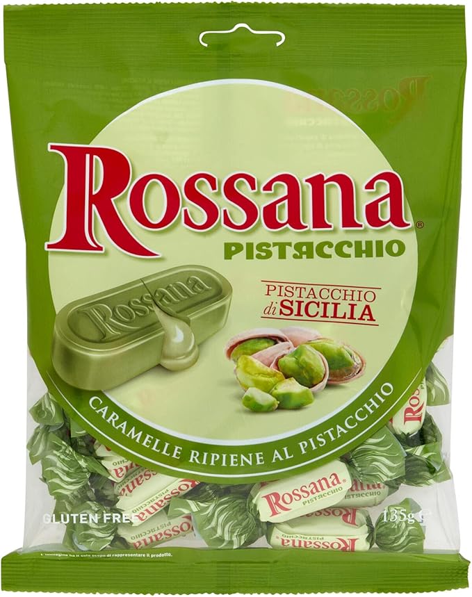 Fida Rossana Pistacchio - Pack de 3 caramelos rellenos de crema de pistacho sabor italiano 135 g