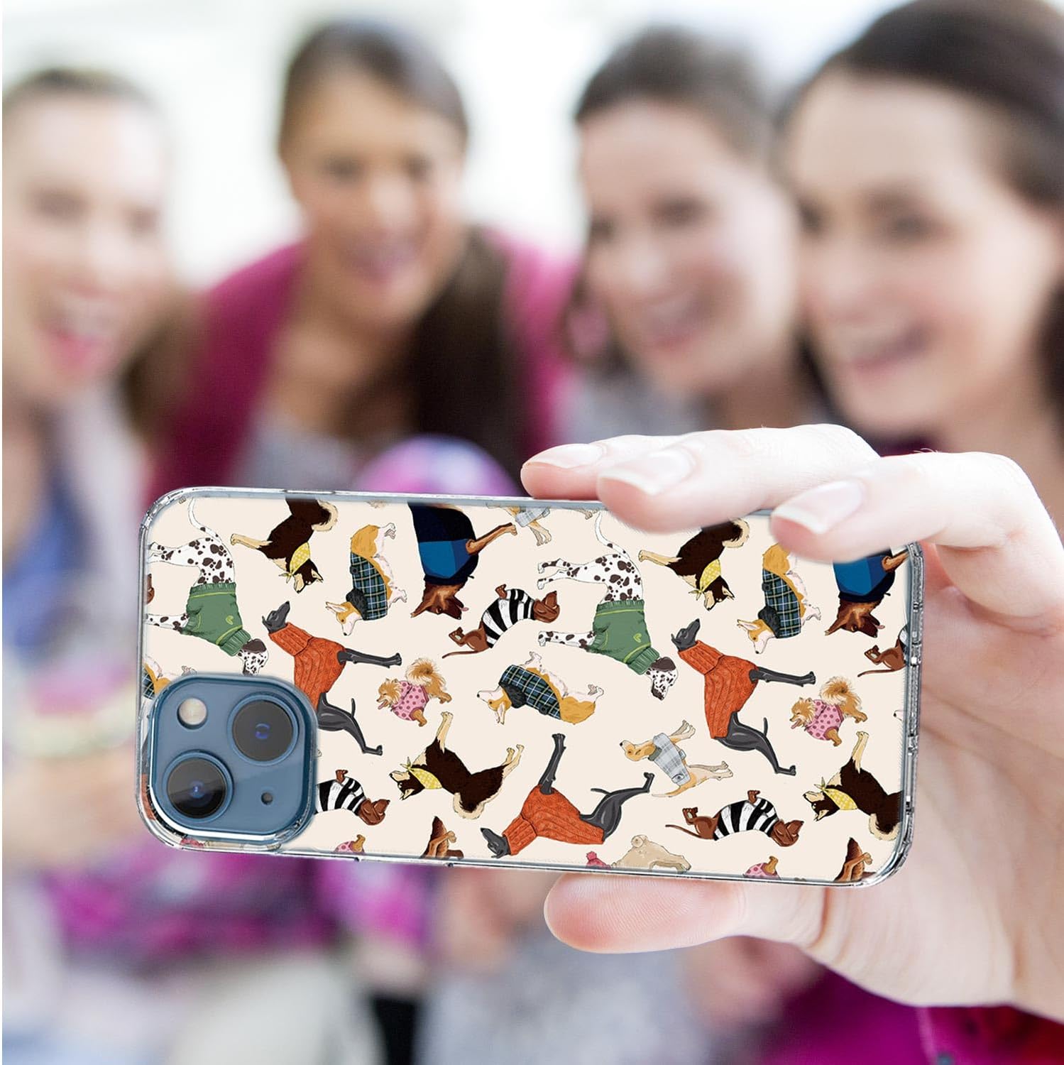 for iPhone 15 Case for Girl Women Men, Shockproof Thin Slim Soft TPU Clear Protective Phone Case Cover Design for iPhone 15 6.1,Cartoon Animal Pet Lovely Cute Corgi Dachshund Spotted Dog Pug - Image 7