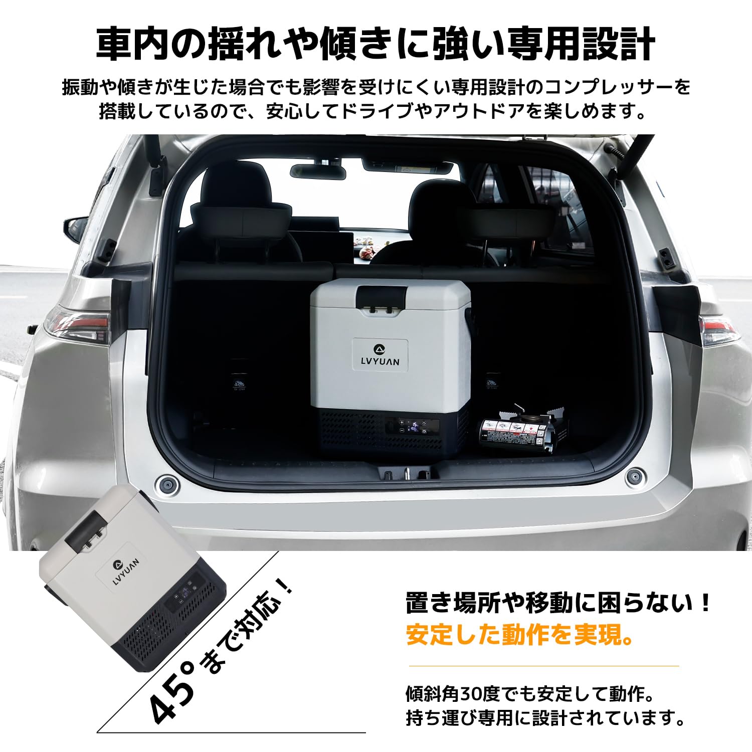 Amazon.co.jp: LVYUAN 車載冷蔵庫9L【15600mahバッテリー付