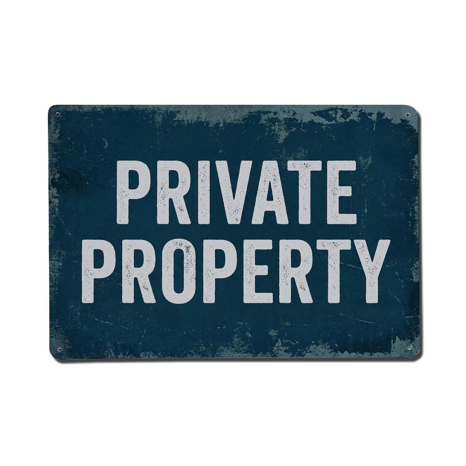 Vintage Private Property Metal Tin Sign Plaque Wall Decor for Cafe, Club Bar, Office, Garden Metal Poster 8x12Inch