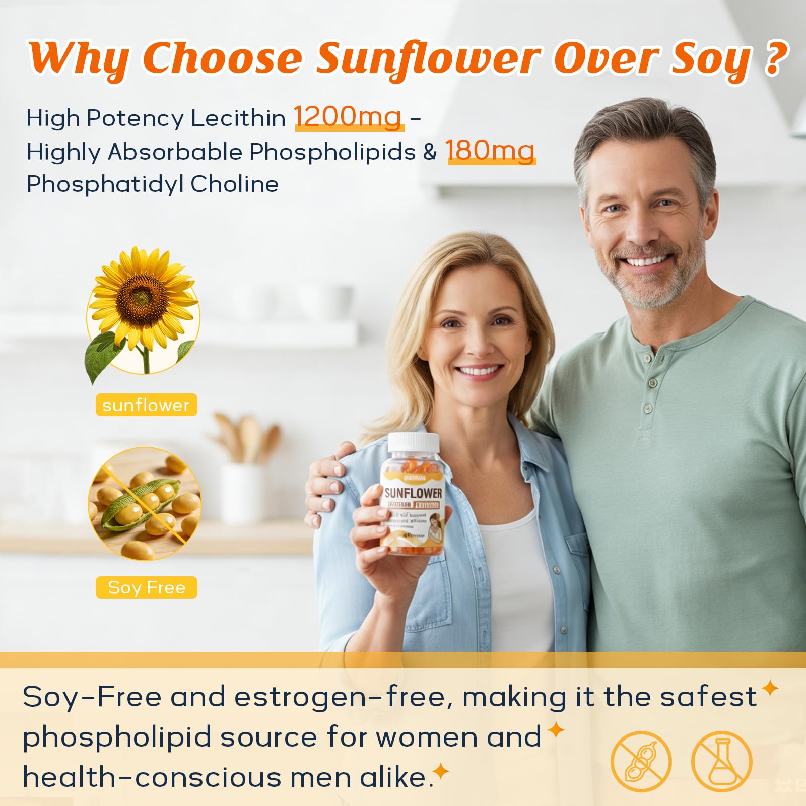 ABYSSUS Sunflower Lecithin Gummies 1200mg with PhosphatidylCholine, 60Chews — Amazon image 5