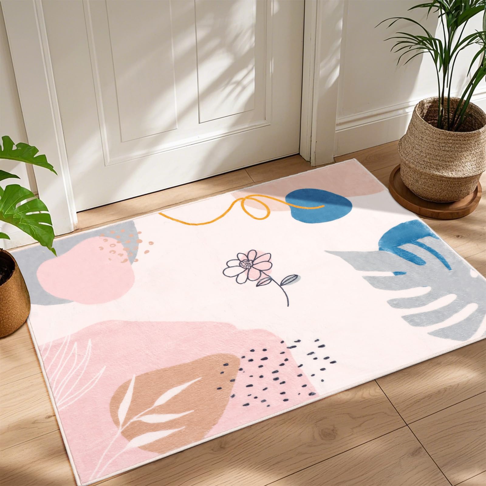 TUKDAK Felpudo Entrada Casa Pelo Corto, Alfombras Puerta casa Interior y Exterior, Antideslizante Lavable, Alfombra Interior de Bienvenida, para Perro, Entrada, Puerta Trasera Delantera, Pasillo