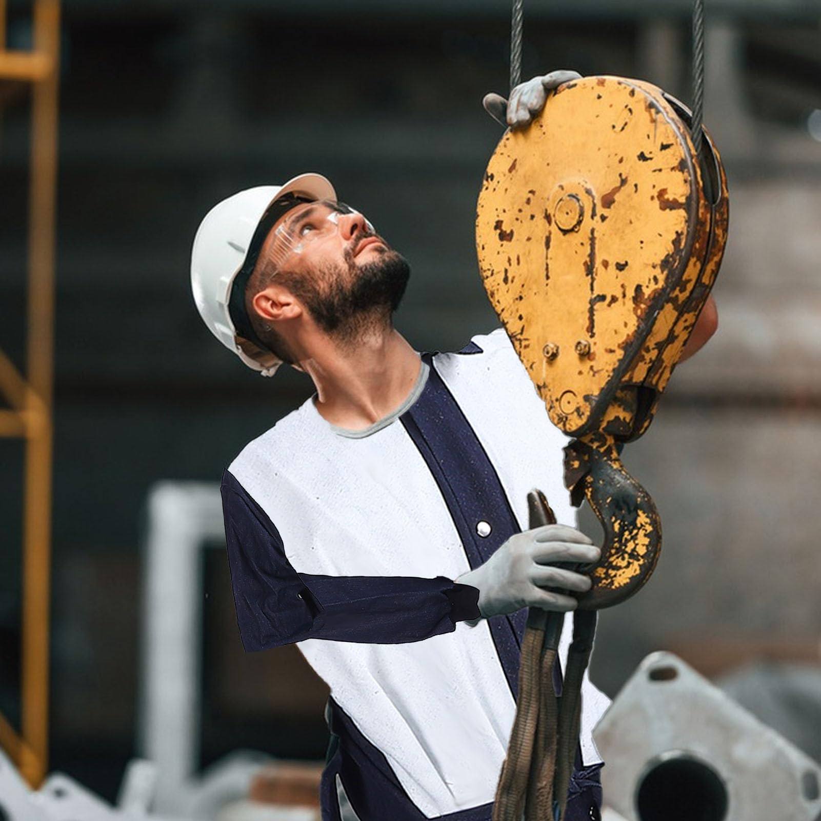 Oumefar Tuta da Lavoro Protettiva per Vernice Spray, Tuta da Sabbiatura Durevole per Cantieri Edili e Lavoratori Industriali