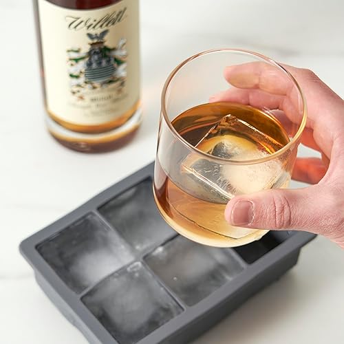 Miniatura 4 de Viski Bandeja para cubitos de hielo para whisky con tapa, grande hace seis moldes de hielo de 2 pulgadas, perfecta para cócteles, whisky, bourbon y
