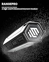 Vista 2 de ILM Casco de auriculares Bluetooth para motocicleta, sistema de comunicación de 6,889.8 ft, intercomunicador IP67, impermeable, cancelación de Gris