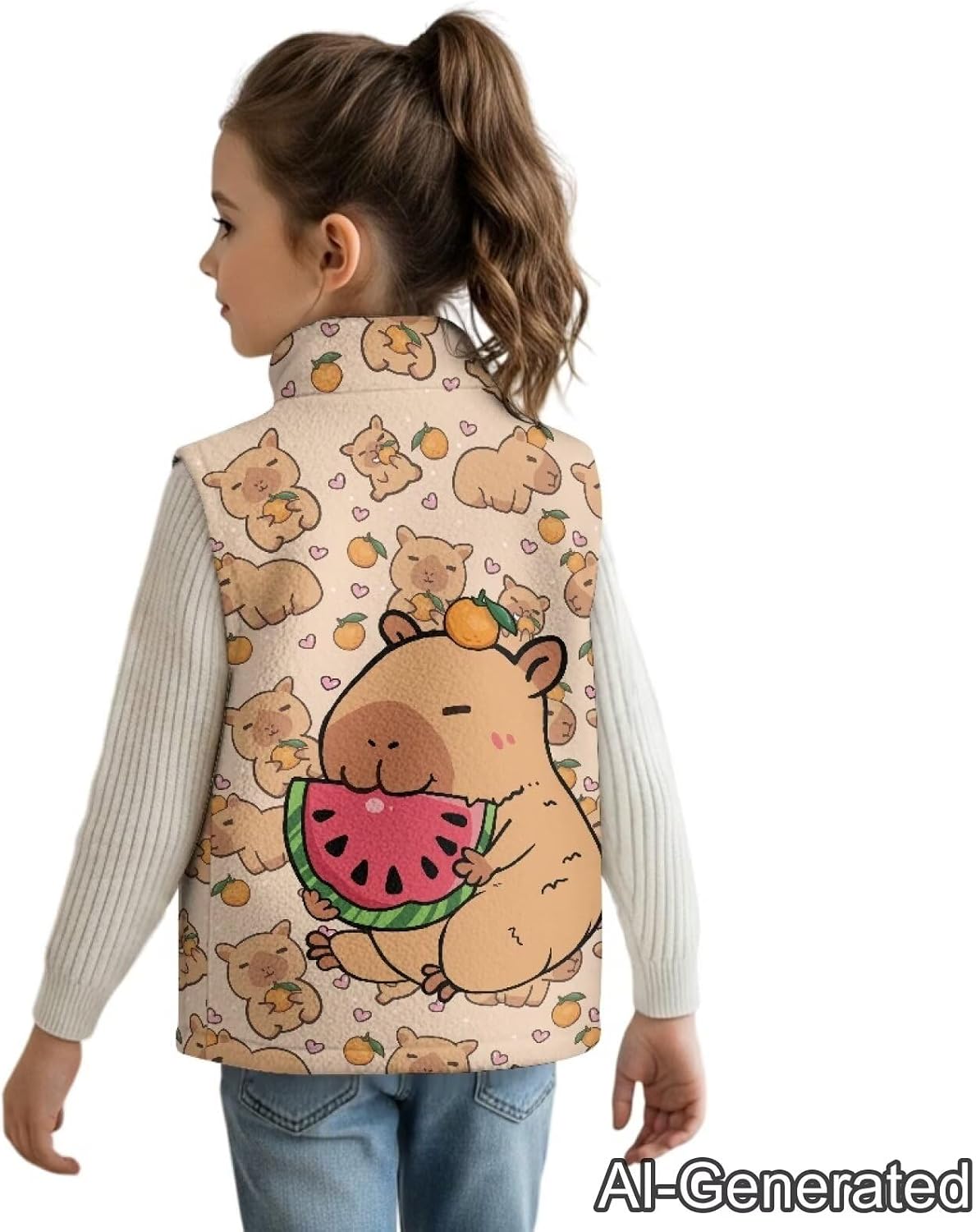 Renewold Boys Girls Fleece Vest Jacket with Pockets Ligntweight Vests Full Zipper Sleeveless Outerwear Toddler Kids Coat