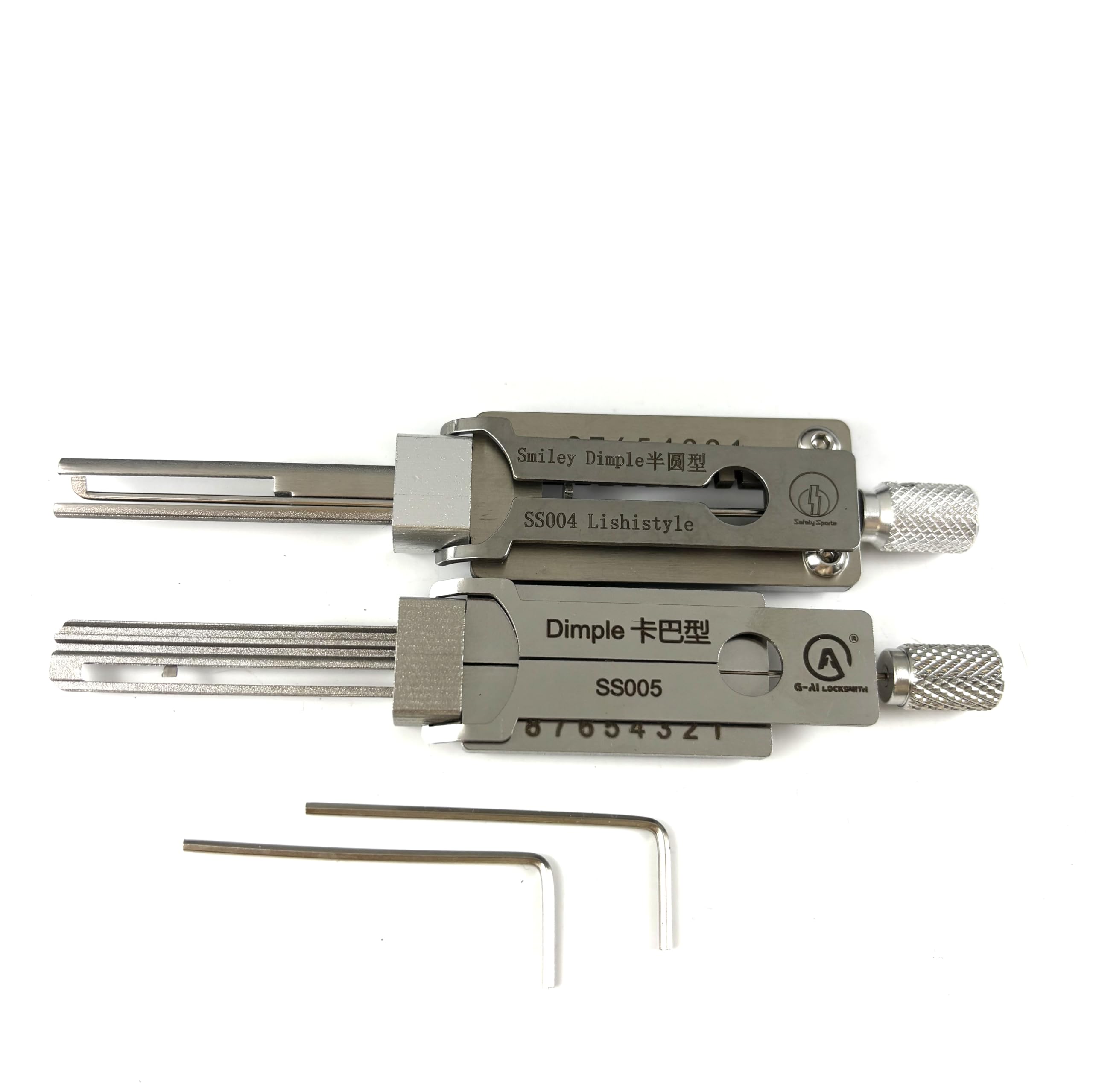 Juego de herramientas profesionales de ganzúas 2 en 1, kit de 5 piezas modelos SS001 SS002 SS003 SS004 SS005, para abrir múltiples tipos de cerraduras de puerta para cerrajero, entusiasta