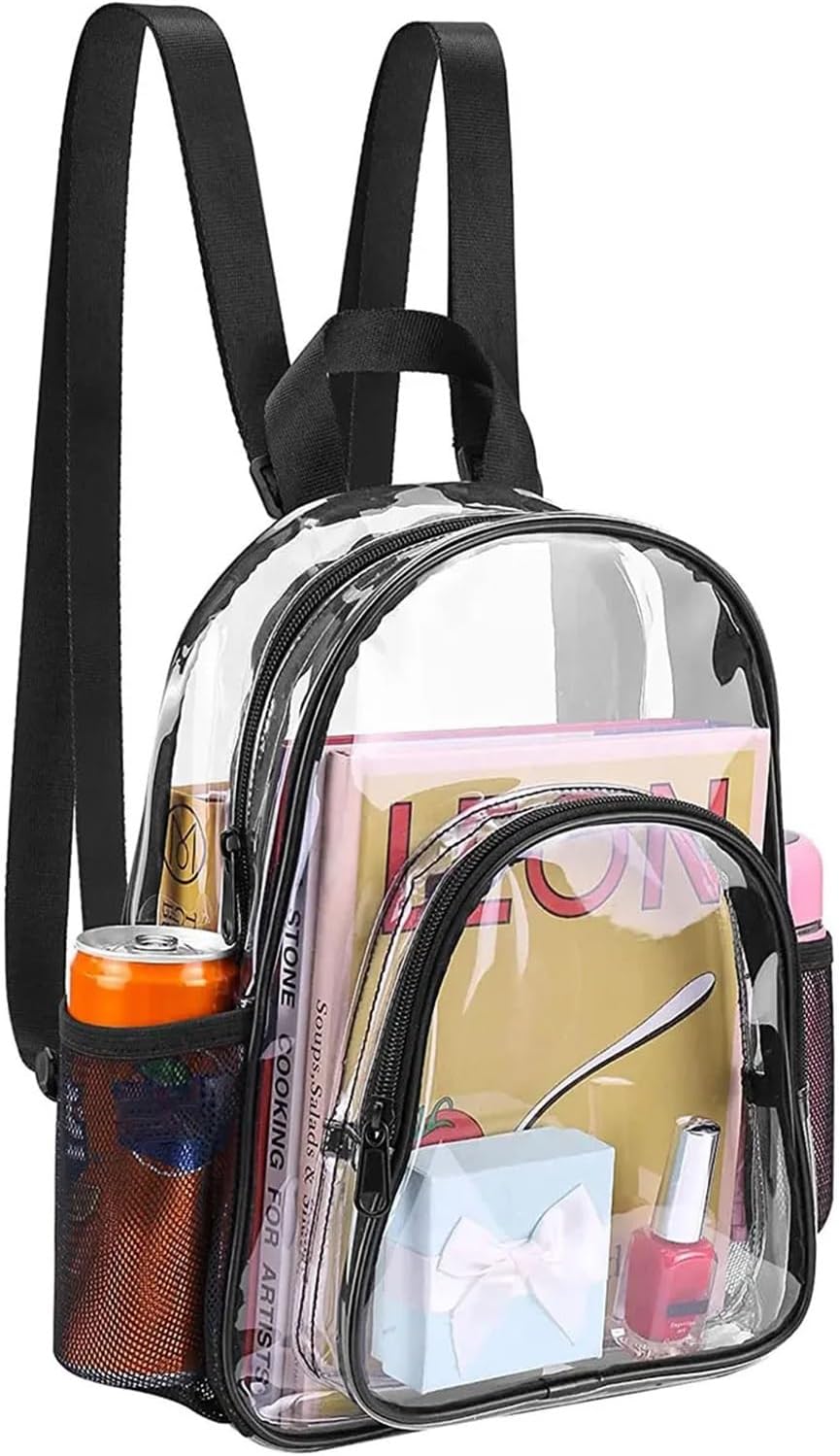 Clear Stadium Bag Backpack Transparent Backpack Waterproof Outdoor Sports Fitness Knapsack Casual Travel Visible Large Capacity Shoulders Bag