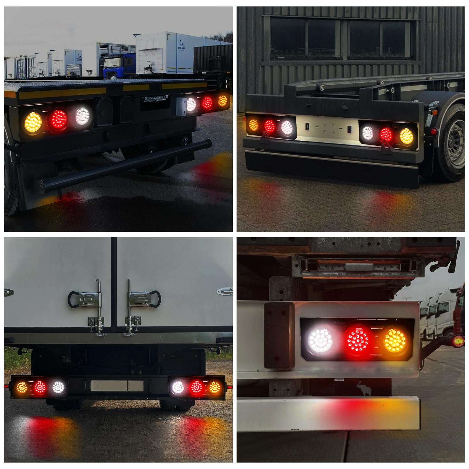 2 X 12V-24V Rear Tail Lights Indicator Light Trailer Caravan Van Truck