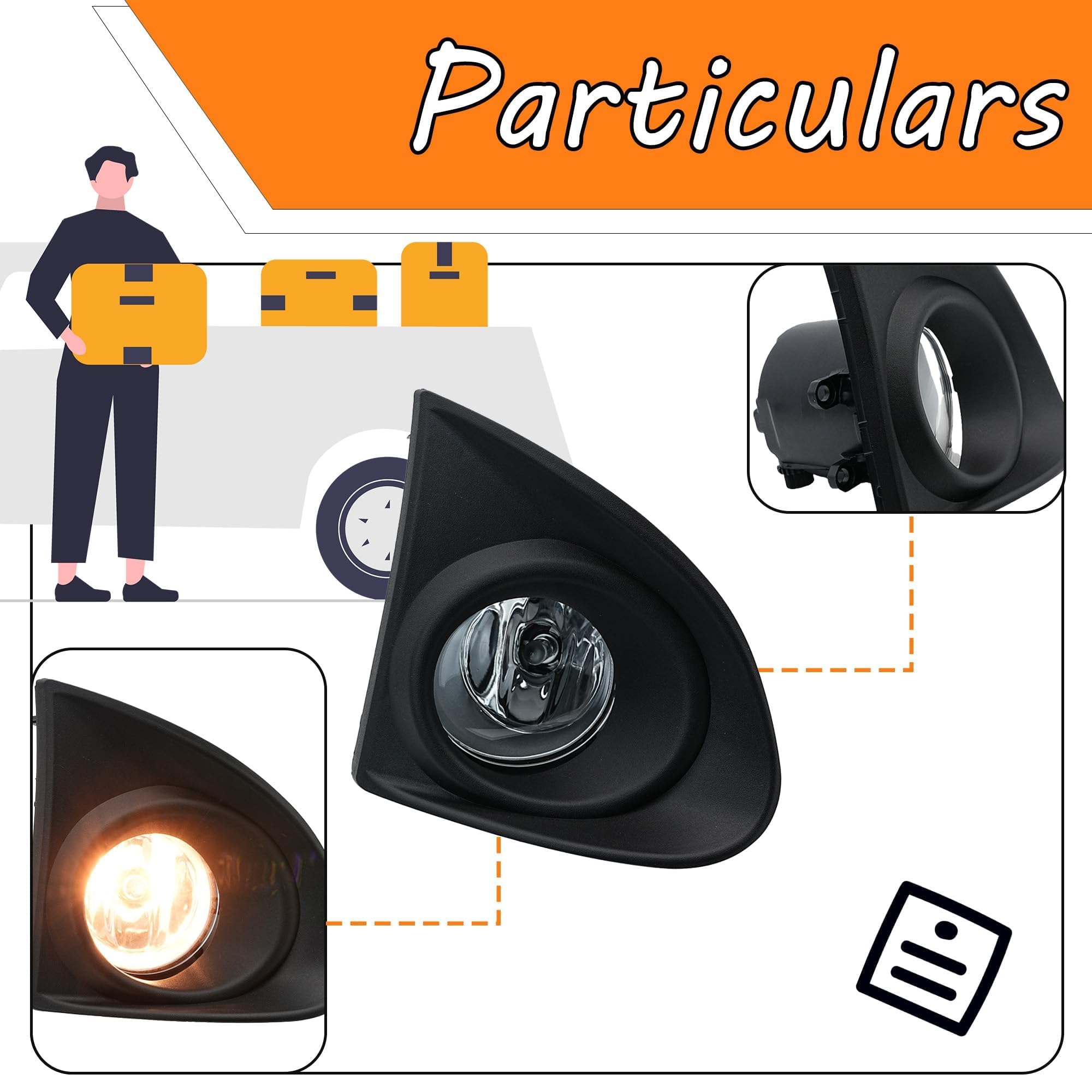 LEVANLIGHT Fog Lights Assembly For Toyota Corolla Fielder/Axio 2007-2011 – Clear Lens, H11 Bulb, Plug & Play