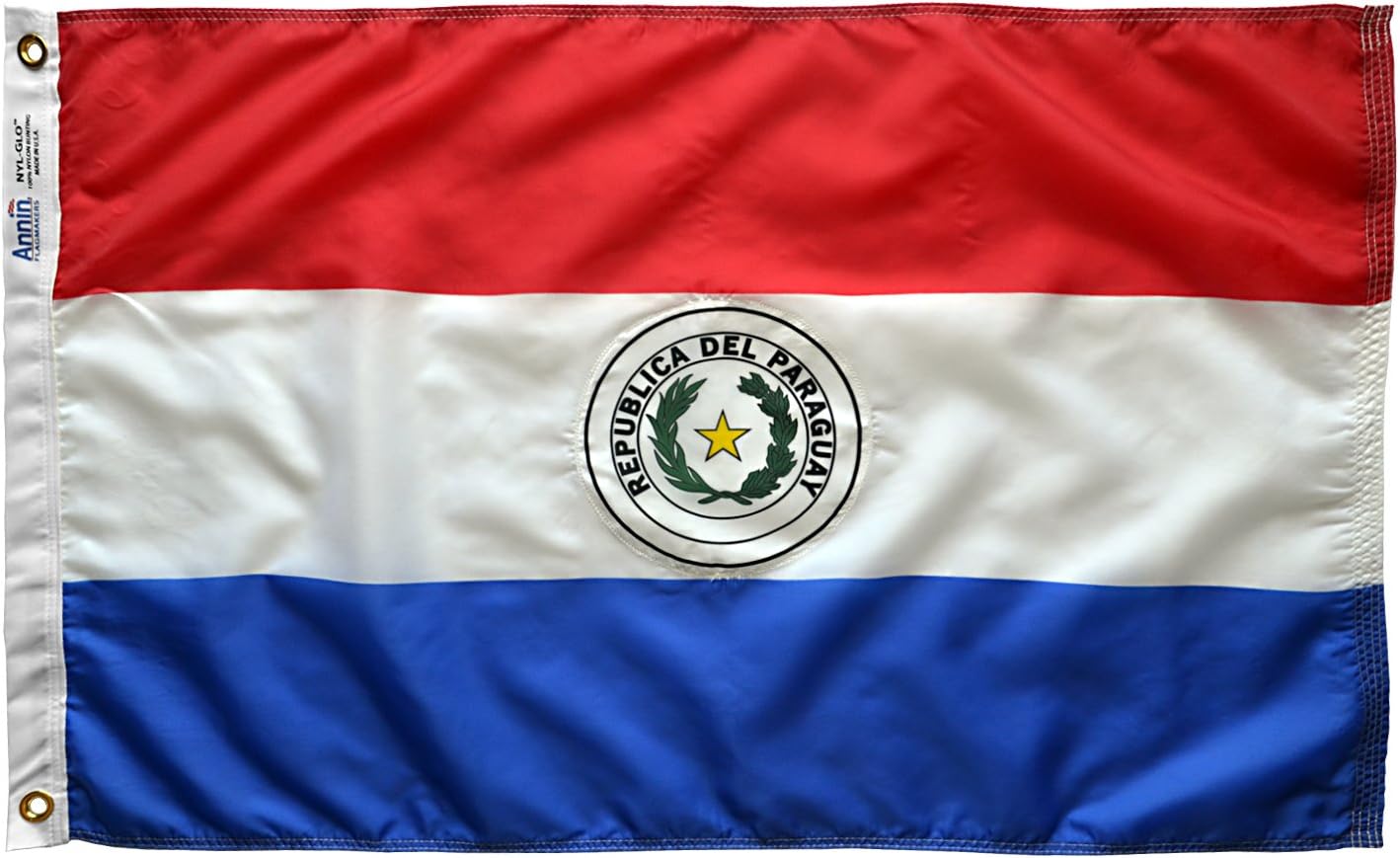 Annin Flagmakers Paraguay Flag USA-Made to Official United Nations Design Specifications, 3 x 5 Feet (Model 196612)