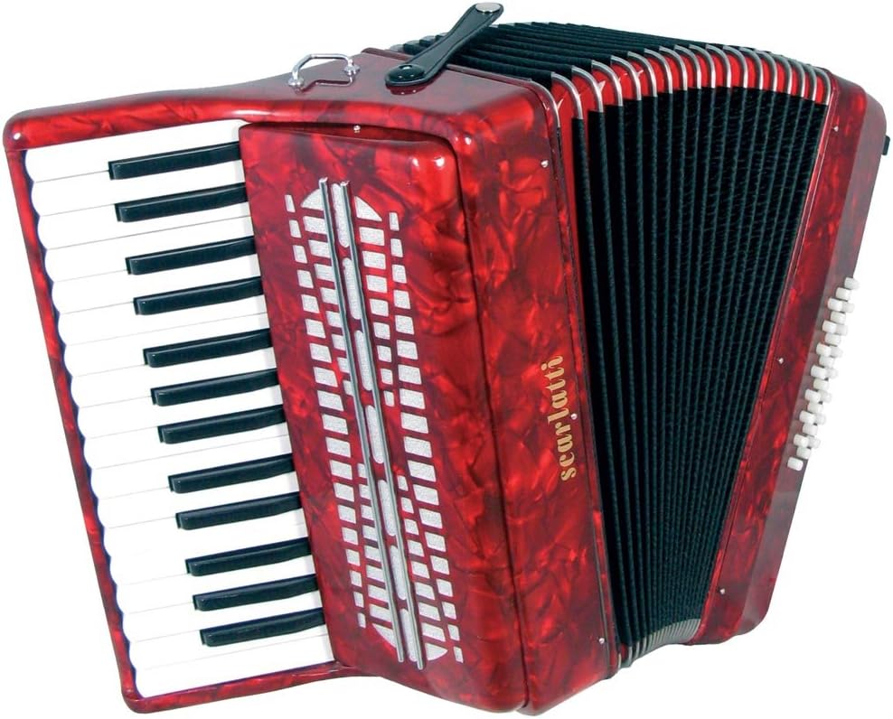 Scarlatti 24 Bass Accordion - Red