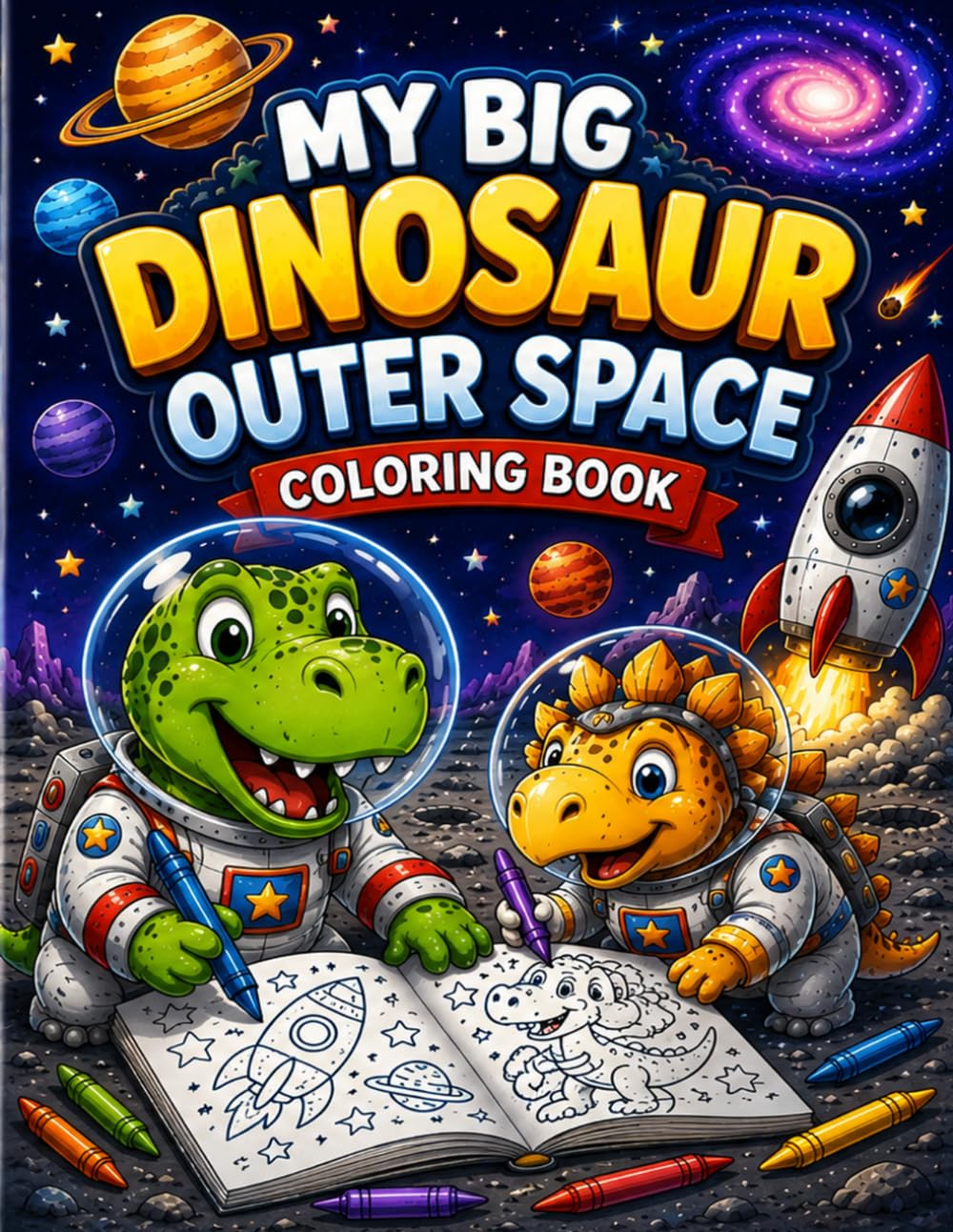 My Big Dinosaur Outer Space Coloring Book