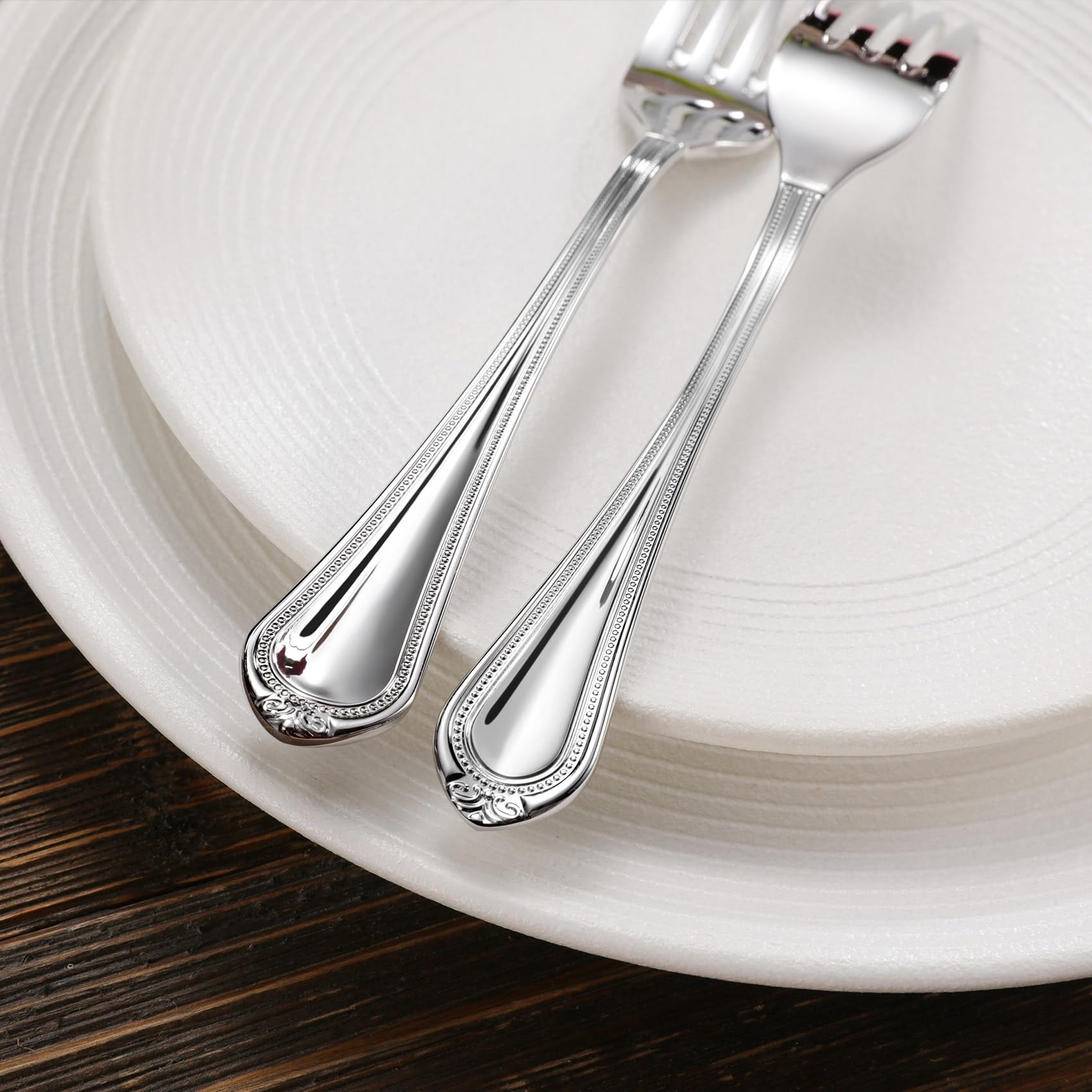 KEAWELL Premium Pearl Edge 4-Piece 8-Inch Fork Set (4, 8" Dinner Forks) — Amazon image 4