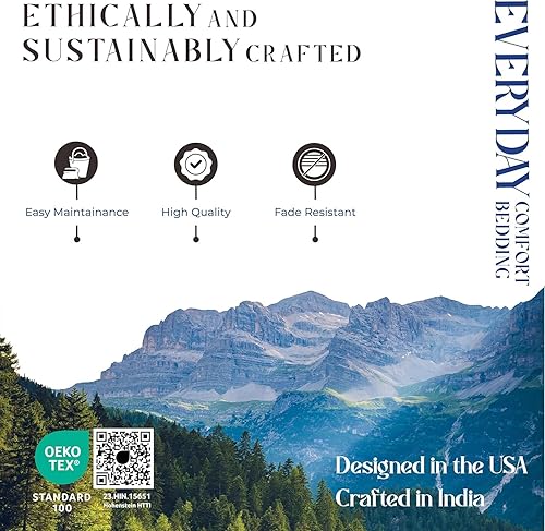 Miniatura 6 de Mayfair Linen Juego de sábanas de percal de 100 % algodón orgánico, suaves y frescas, con bolsillo profundo de 16 pulgadas, tamaño individual