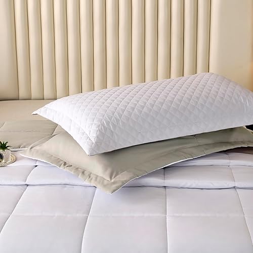 Miniatura 9 de Edredón de tamaño King Plus de 128 x 120 pulgadas, colchas extra grandes tamaño King de 3 piezas, edredón ligero reversible de plumón alternativo