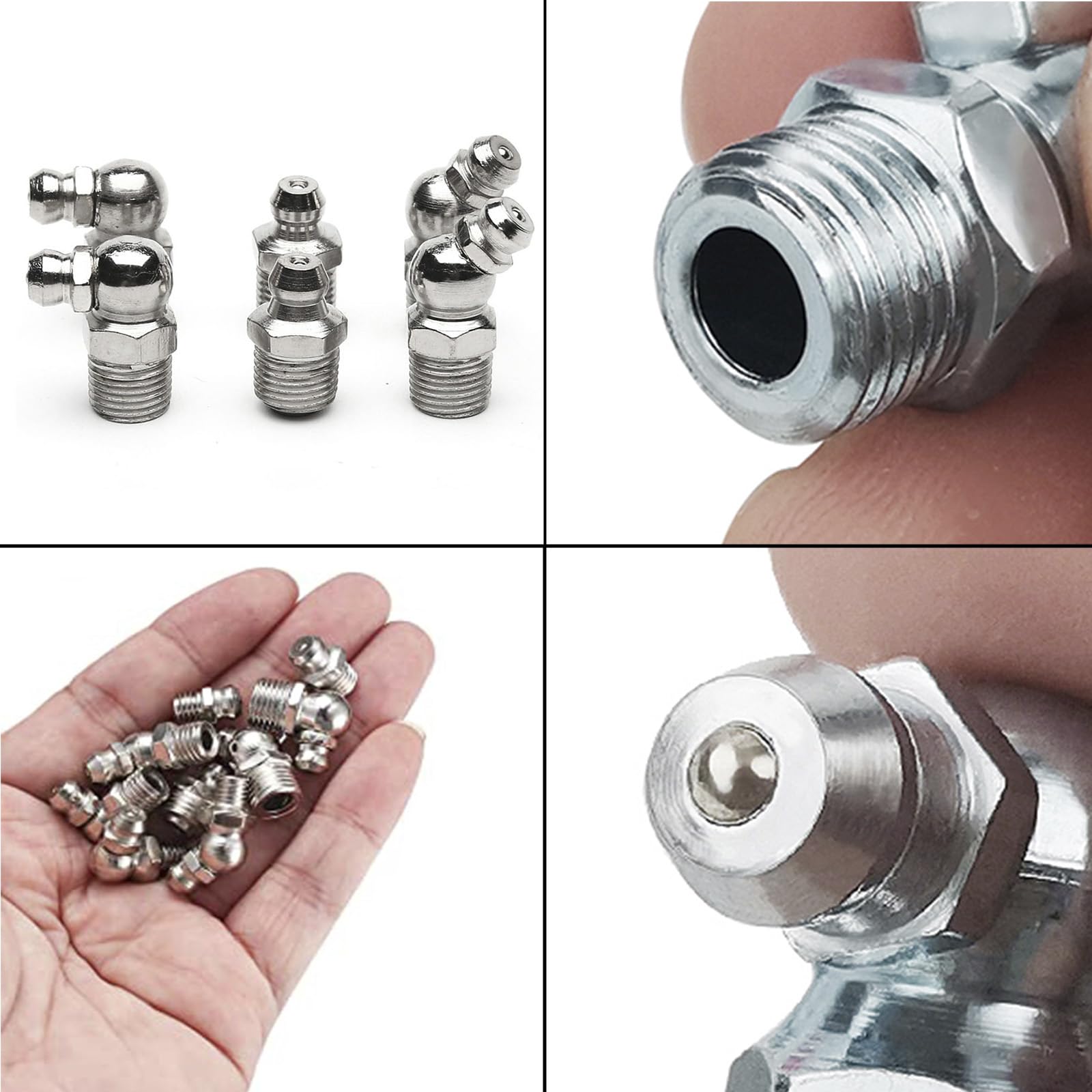 Fettnippel / Schmiernippel Reduzierstück Edelstahl M8x1,25 auf M6X1,0 - 1 Stück