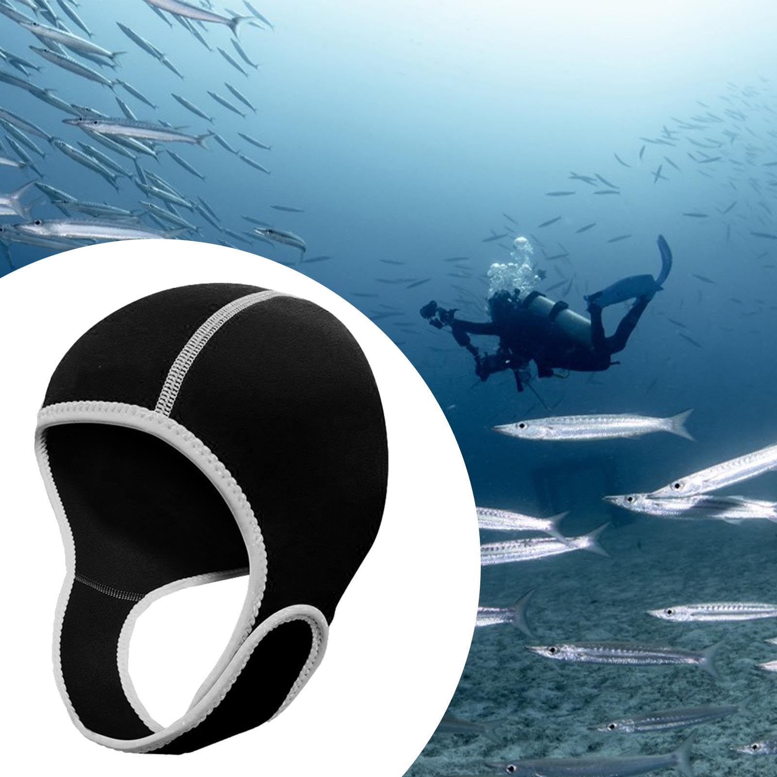 Cappello da Surf con Cappuccio in Neoprene 3mm Impermeabile per Immersioni