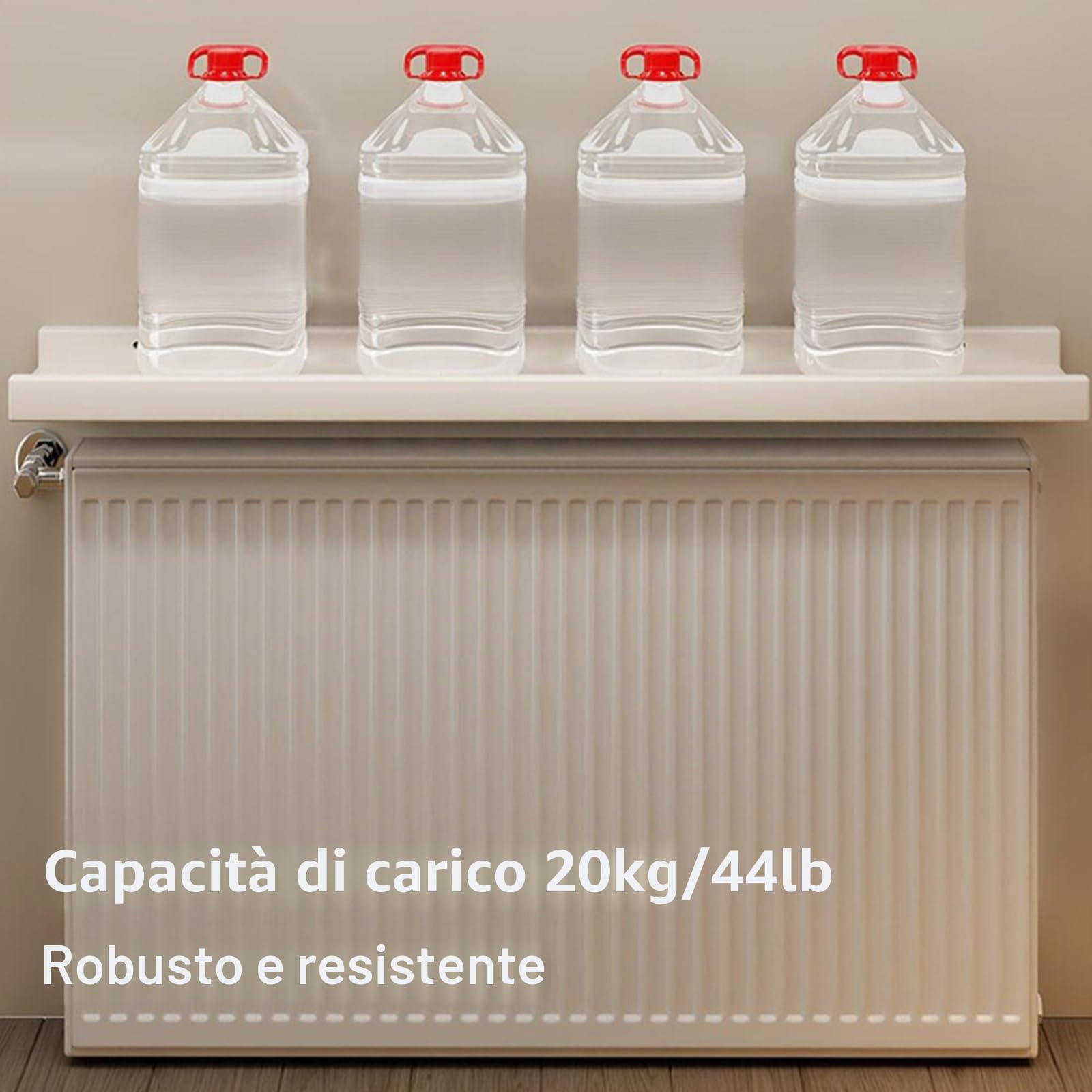 Mensola Sopra Termosifone in Legno, Mensola Termosifone, Copritermosifoni per Camera da Letto per Riporre e Decorare, Lati Rialzati, Portata 20 kg(Brown,90 * 12 * 4cm/35 * 5 * 1.6in)