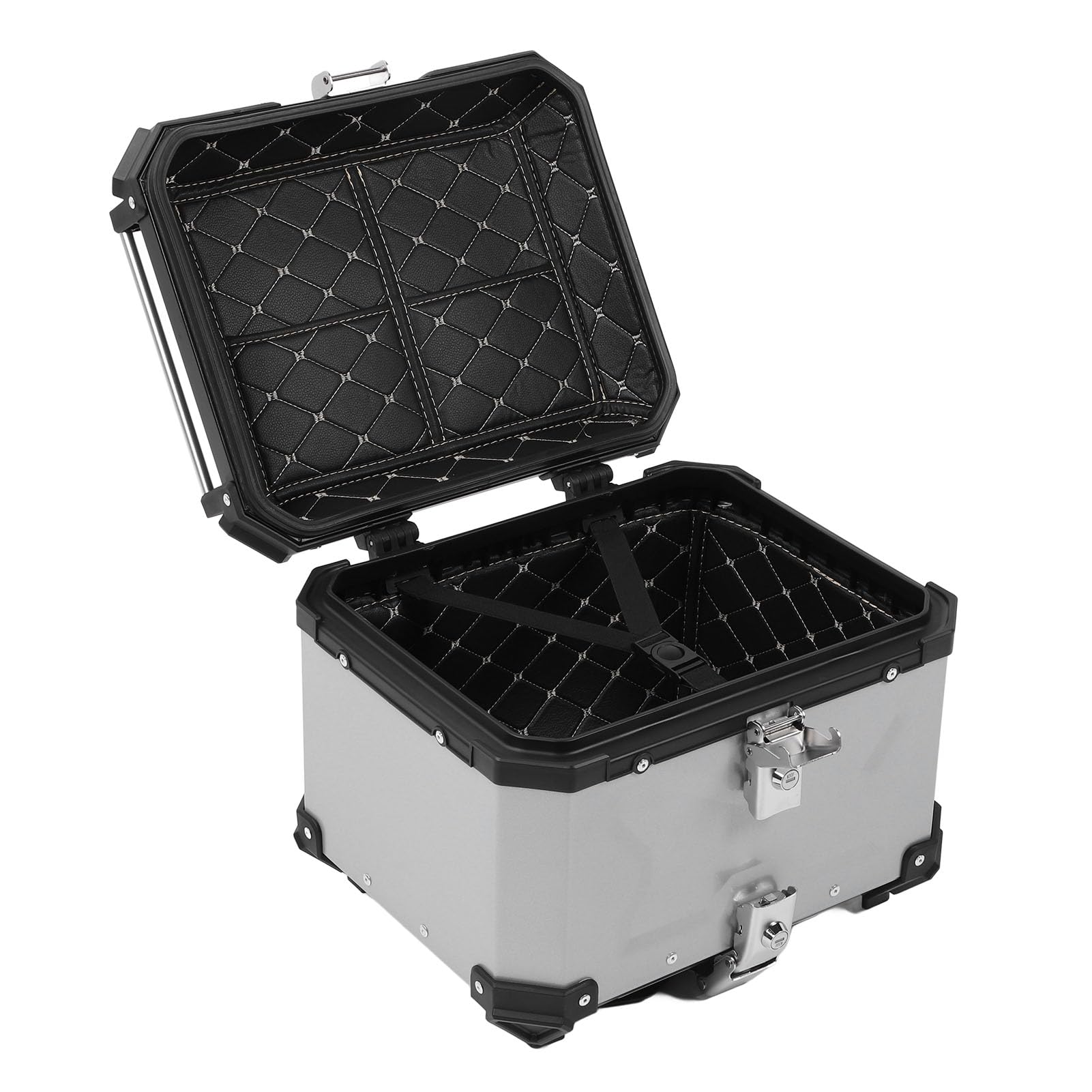 SEAFRONT Aluminiowy Kuferek Motocyklowy, 45L (SILVER)