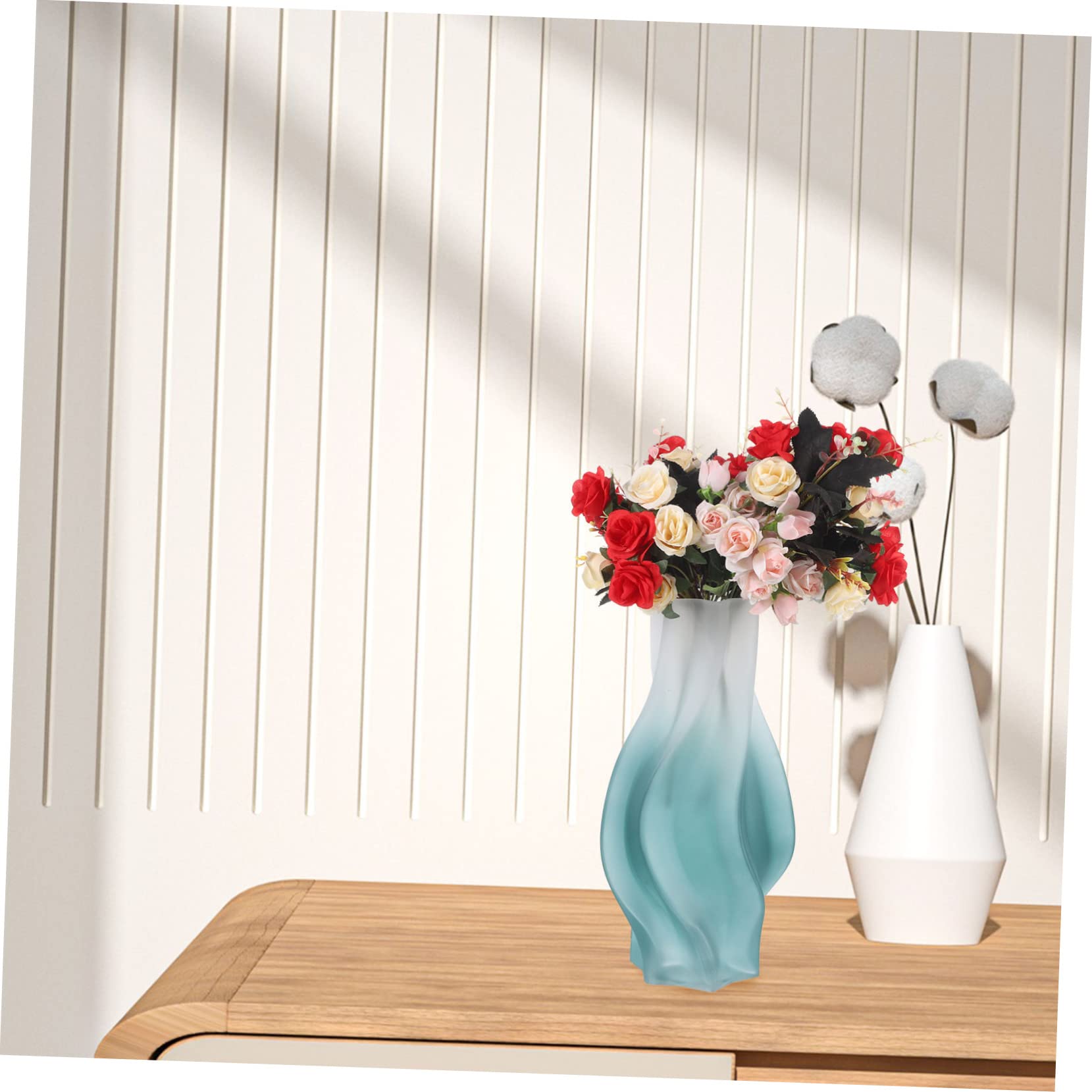 Amazon.co.jp: NUOBESTY すりガラスの花瓶 ガラスベース ガラスボトル