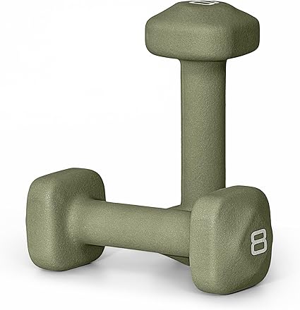 Tone Fitness Neoprene Dumbbell Weight Pairs with Anti-Roll Square Head | Multiple Options