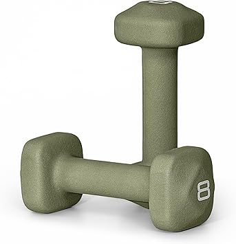 Tone Fitness Neoprene Dumbbell Weight Pairs with Anti-Roll Square Head | Multiple Options