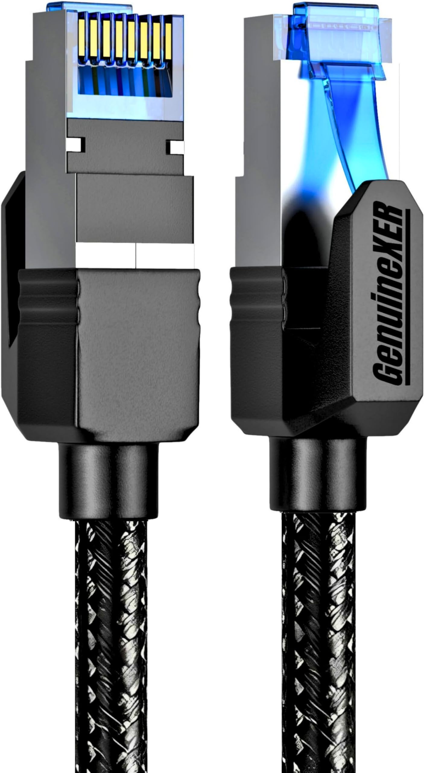 Premium Cat 8 Ethernet Cable Up to 40Gbps 2000MHz | Copper Core + F/FTP Braided High Speed RJ45 Lan Cable | Network Cable For Laptop, PC, Tv, Modem, Router, CCTV & Gaming | 0.5 Meter, 1.6Ft