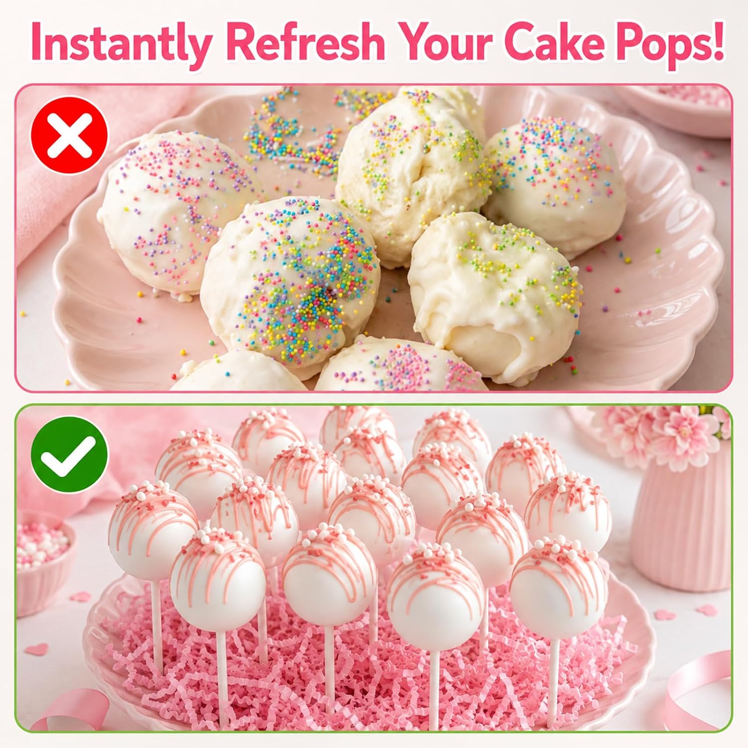 4 Pcs Cake Pop Mold Shapes, 3D Printed Round Cupcake Cakepop Molds Plastic
