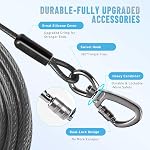 Tie Out Cable for Dogs Heavy Duty, 10/15/20/25/30/50FT Dog Runner Chain for Small Large Dogs, Chew Proof, Tangle-Free Dog Leads Tether for Yard, Outside- Up to 400 pounds