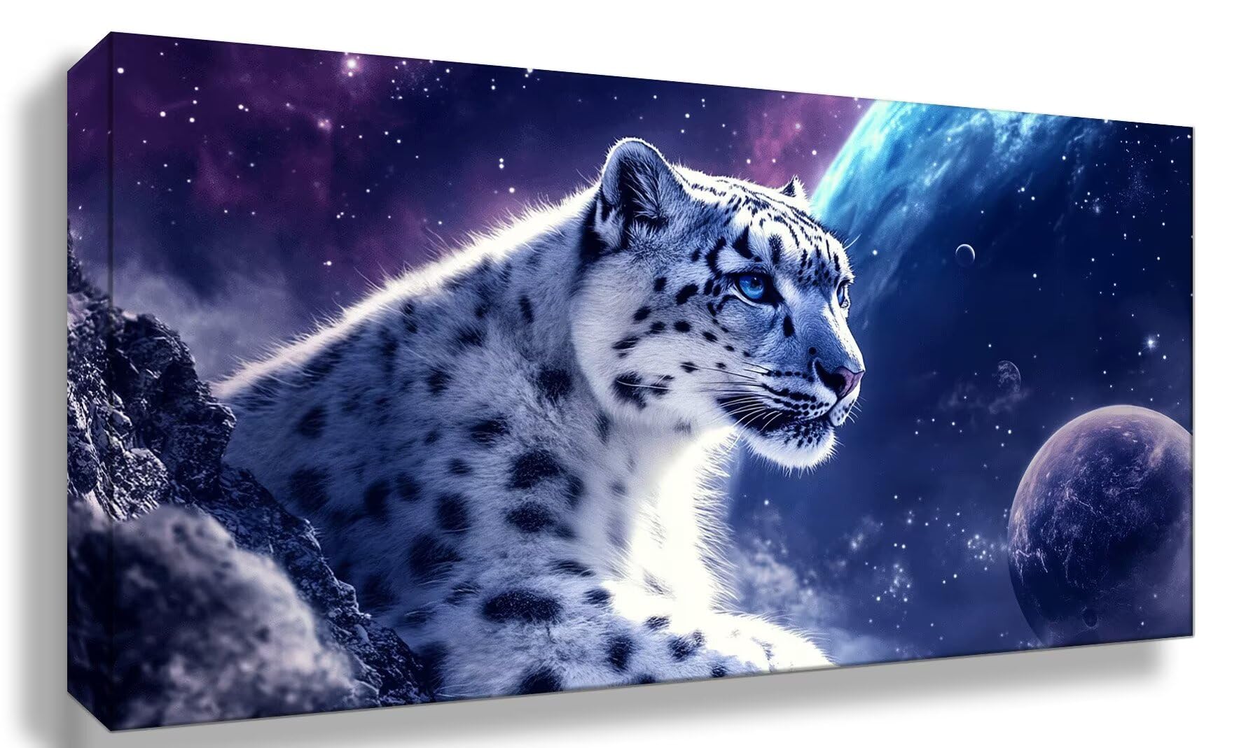 Diamond Painting Planet, Leopard Diamond Painting Erwachsene, Vollbohrer Diamanten Paint by Numbers, Kreatives für Erwachsene Mosaik Bastelset für Home Wand Deko, Geschenke für Frauen 60x120cm,Cod-950