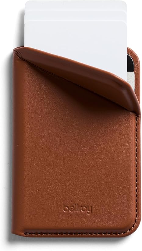 Vaja V-Mag Mini Wallet Magnetische Pasjeshouder Cognac
