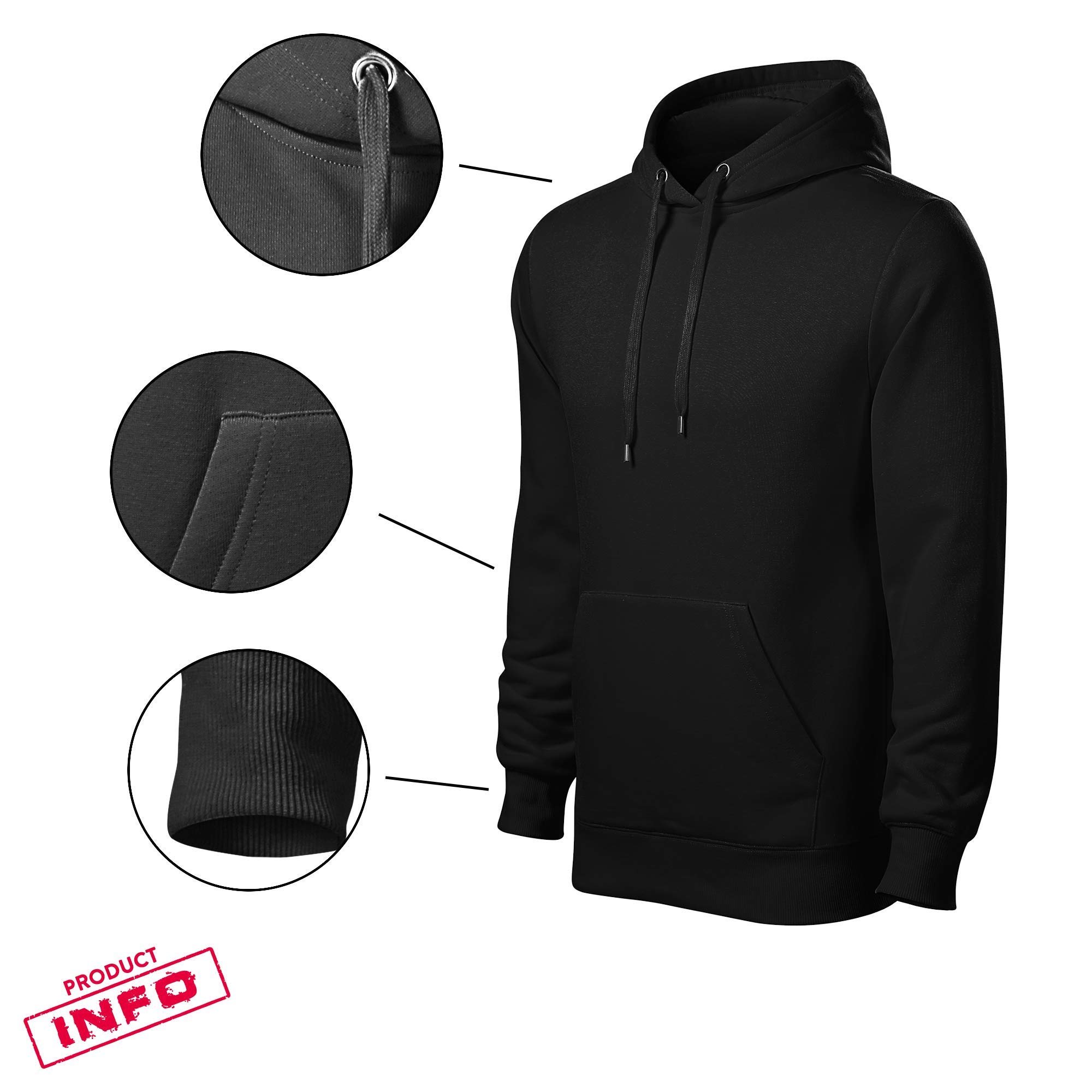 Ich Bin Nichts für schwache Nerven Premium Herren Hoodie Kappuzenpullover Männer Pulli mit Kapuze Sweatshirt mit Aufdruck