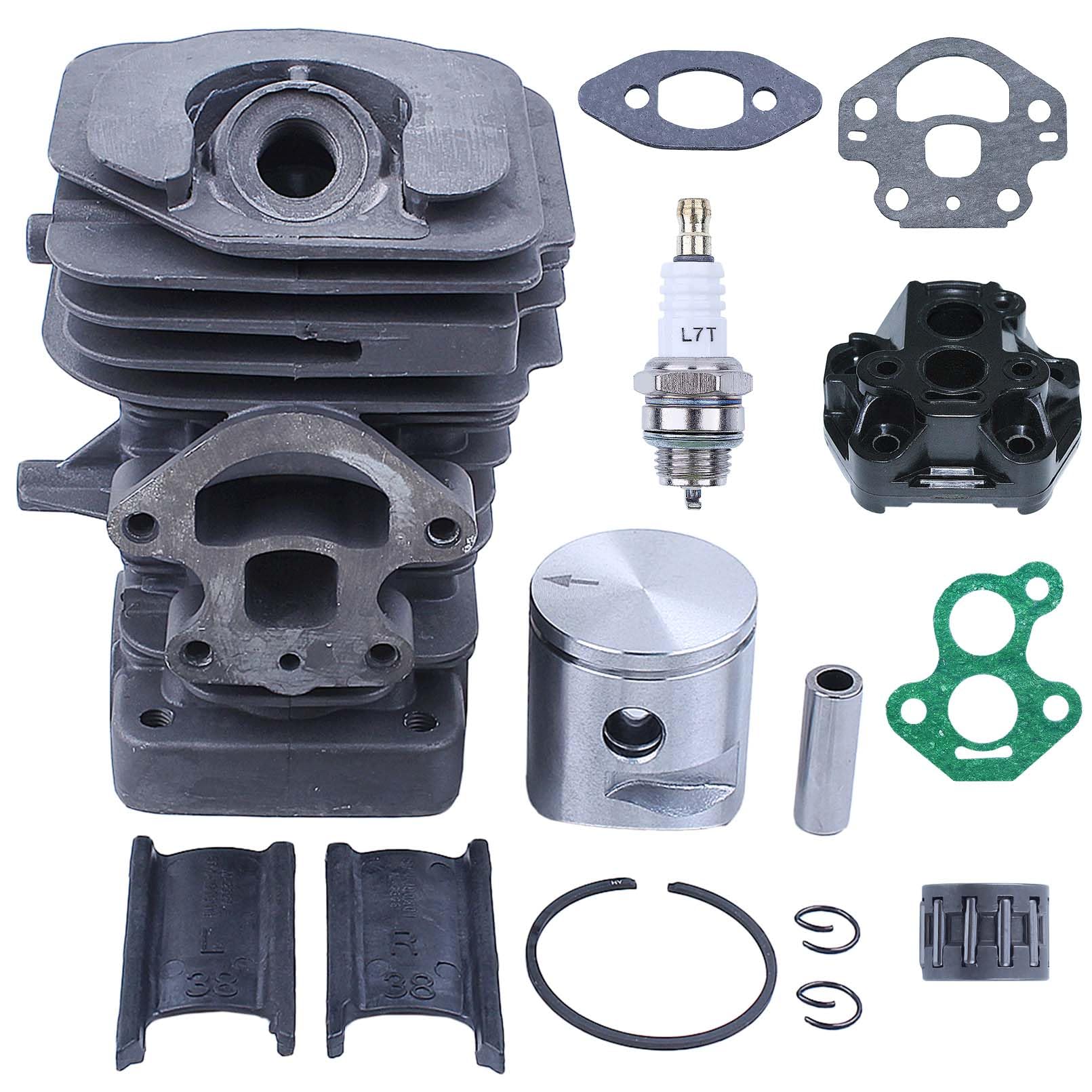 Hyceker 39mm Cylinder Piston Kit For Husqvarna 120 Mark II 235 236 236E 240 240E Jonsered CS2234 CS2238 S McCulloch CS340 CS380 Redmax GZ380 Chainsaw