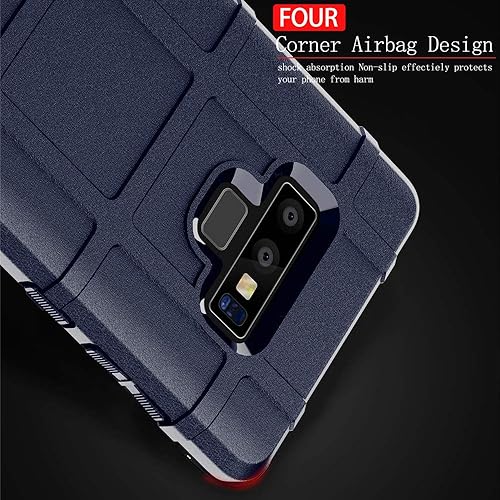 Miniatura 4 de Para Note 9 Caso, (Rugged Shield Series) TPU Grueso Sólido Armadura Rough Armor Funda Protectora Táctica Para Galaxy Note 9 (6.4 pulgadas) - Azul