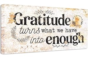 Farmhouse Wall Art "Gratitude Turns What We Have Into Enough"