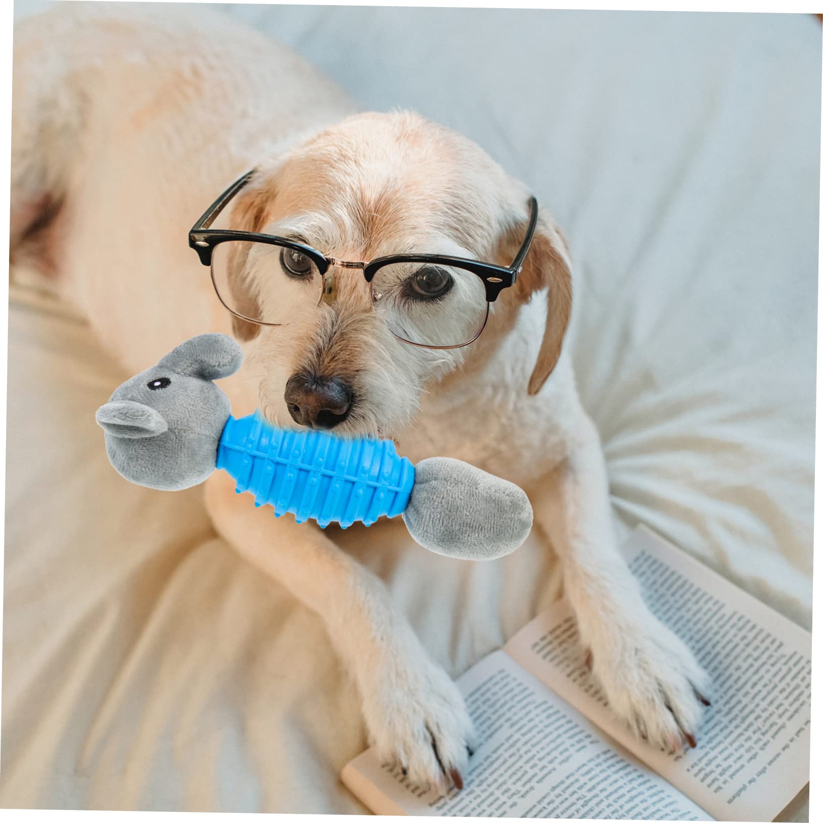 BESPORTBLE 4pezzi Giocattolo Interattivo Per Cani Peluche Elefante Con Squeak Giocattolo Per Cuccioli Masticabile e Resistente Stimola Gioco e Salute