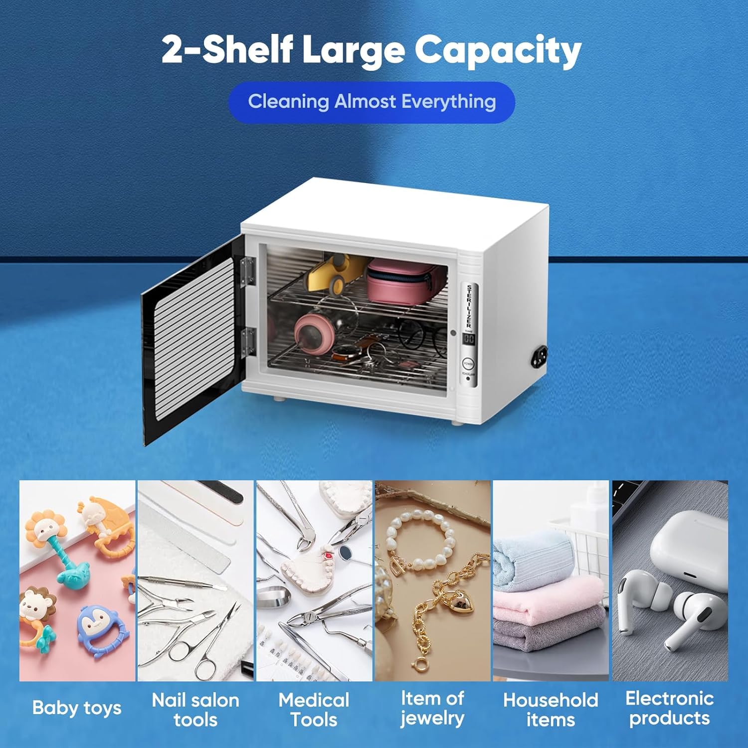 Sterilizzatore UV,sterilizzatore estetica 12L,autoclave sterilizzazione estetica con impostazione timer,sterilizzatore portatile adatto per casa,Barbiere,Salone di bellezza,Spa,manicure