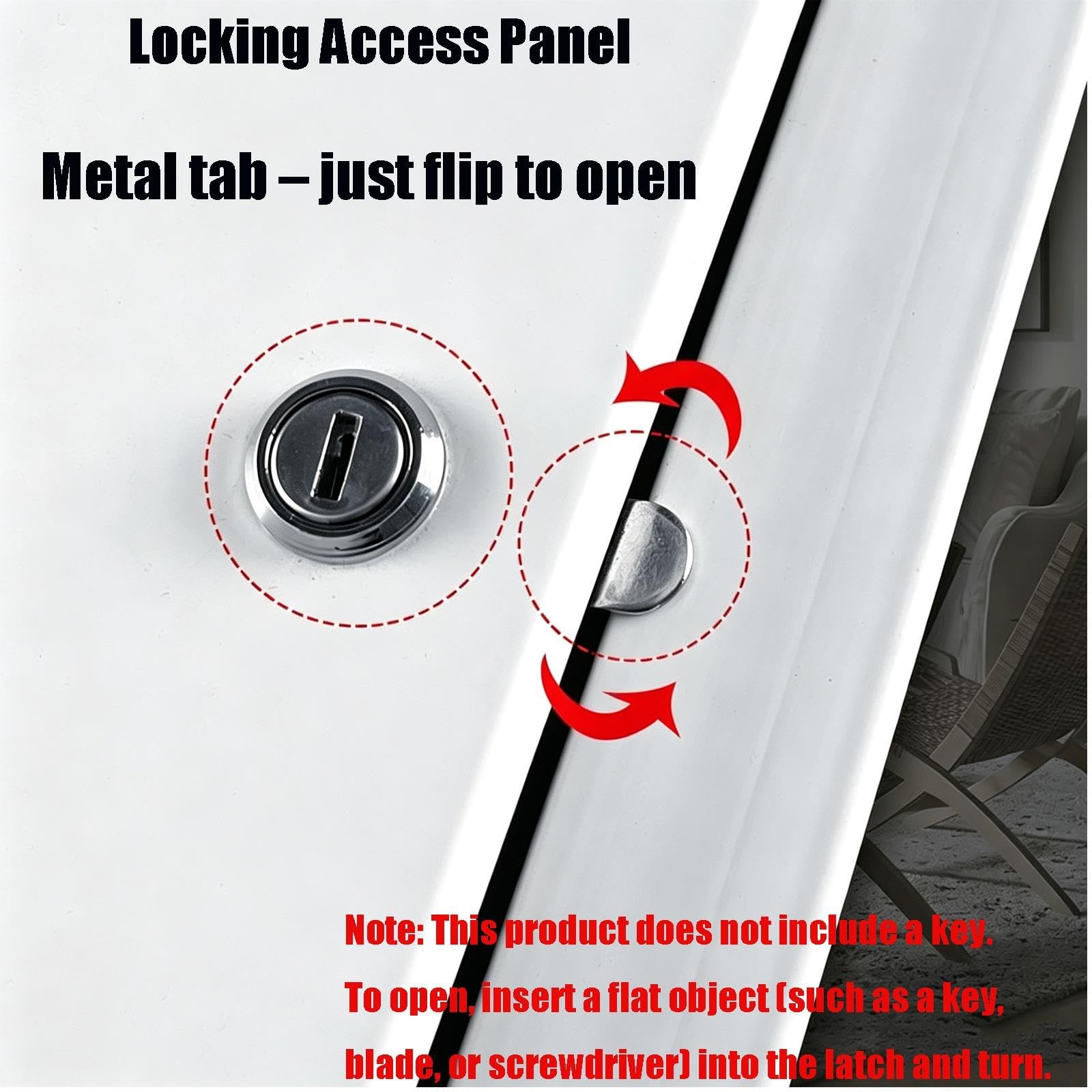 Blokujący panel dostępu, panel inspekcyjny sufitowy, otwierany panel