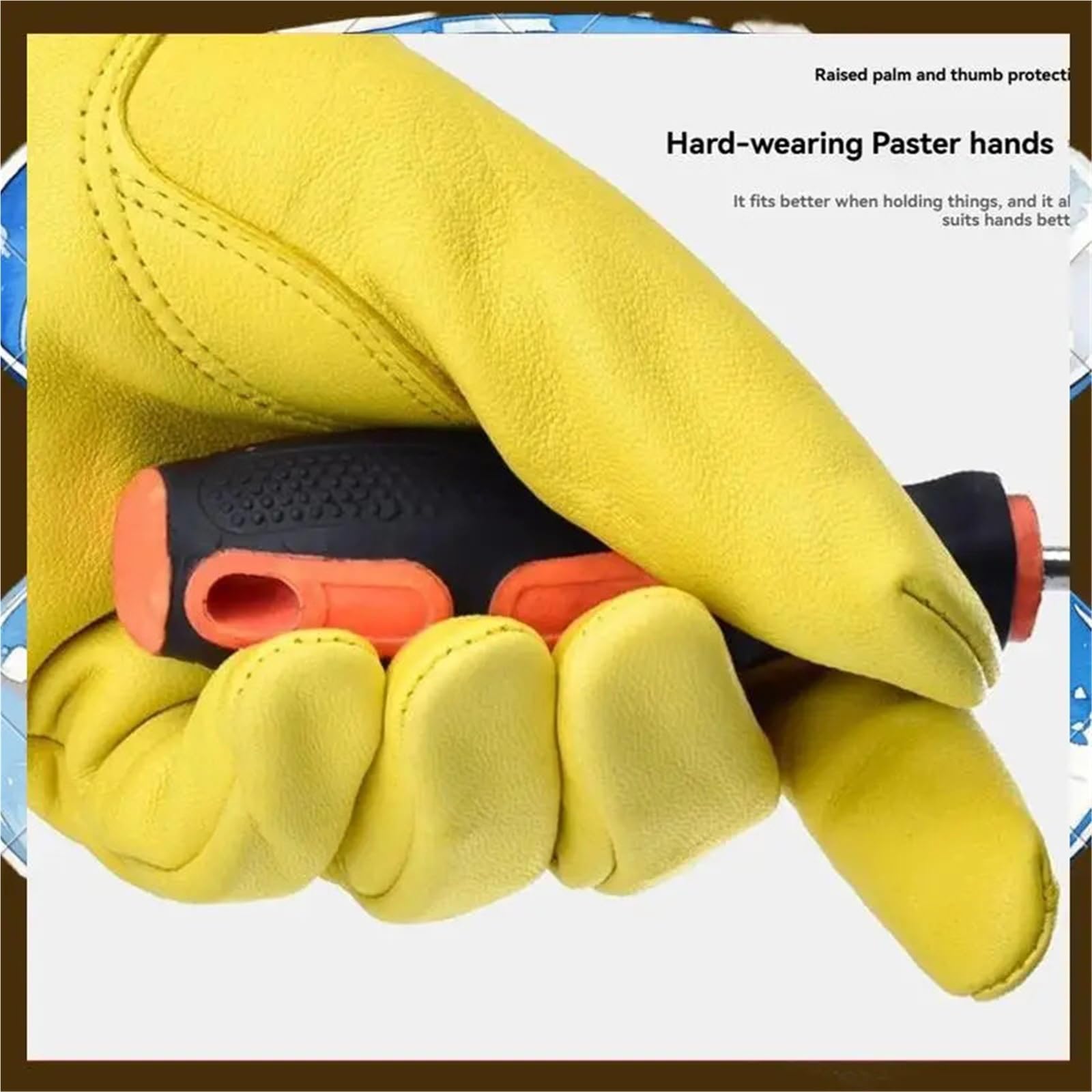 Gants Jardinage Gants de taille roses for hommes et femmes, longs gants jardinage résistants aux épines, en cuir respirant, meilleur cadeau jardin