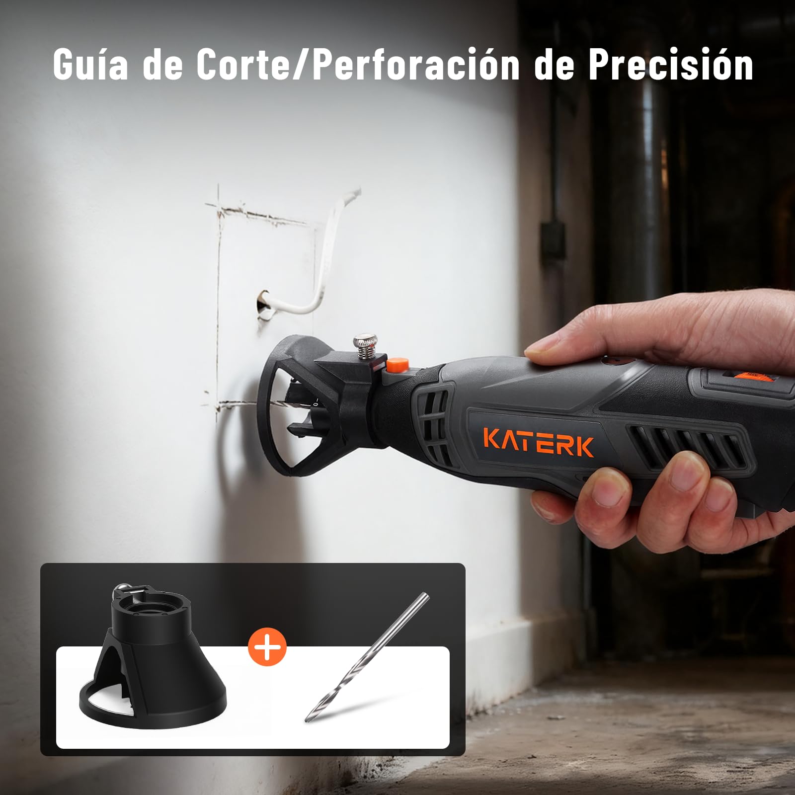 Katerk Herramientas de Amoladora 160W, Kit de Herramienta Rotativa de Velocidad Variable con Eje Flexible, 35000RPM,Mini Amoladora Eléctrica con 155 Accesorios para Grabar, Taladrar, Cortar, Esmerilar