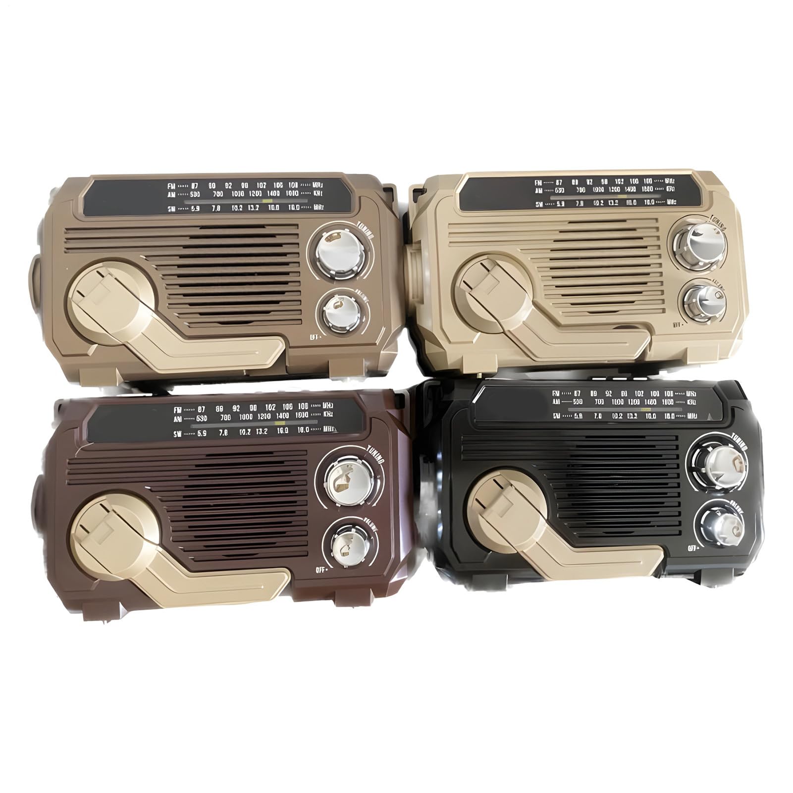 Radio z korbą słoneczną, radio z korbą Przenośne radio pogodowe na baterie