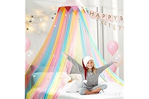 Rainbow Bed Canopy for Kids - A Fairy Dream Tent Adventure