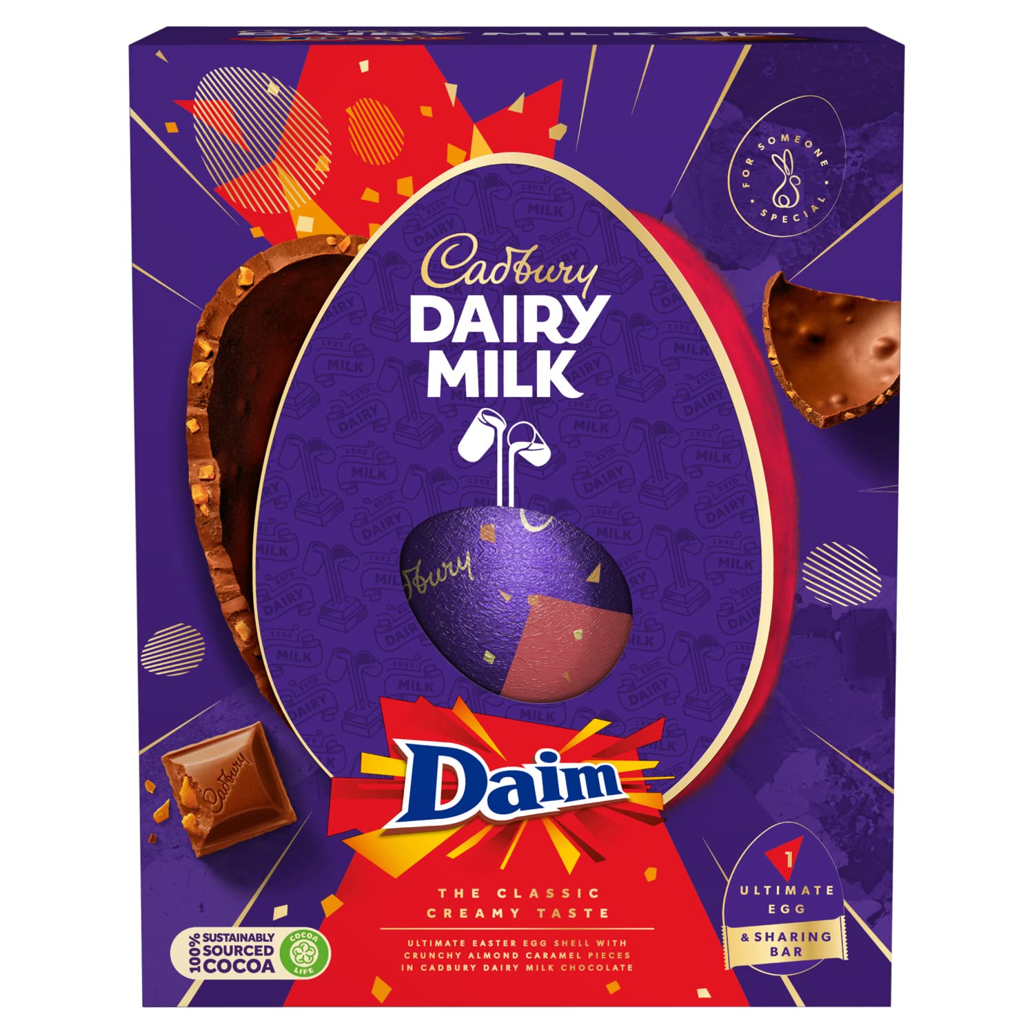Cadbury Dairy Milk Giant Daim Inclusion Easter Egg 542 g