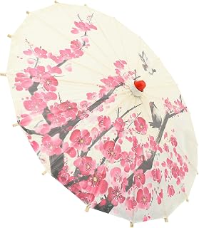 Gadpiparty Oiled Paper Umbrella Chinese Classical Plum Blossom Paper Umbrella Parasol Art Dance Japanese Wedding Bridal Party Photo Prop Decorations
