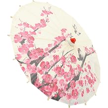 Gadpiparty Oiled Paper Umbrella Chinese Classical Plum Blossom Paper Umbrella Parasol Art Dance Japanese Wedding Bridal Party Photo Prop Decorations